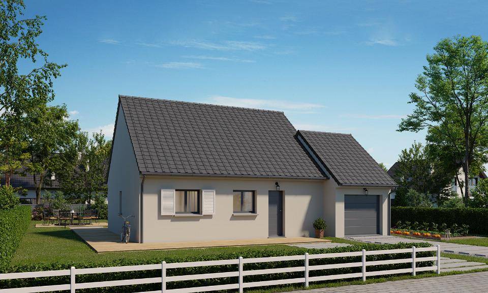 Programme terrain + maison à Trouville-la-Haule en Eure (27) de 71 m² à vendre au prix de 180000€ - 1