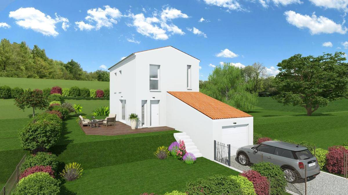 Programme terrain + maison à Cournon-d'Auvergne en Puy-de-Dôme (63) de 100 m² à vendre au prix de 284750€ - 1