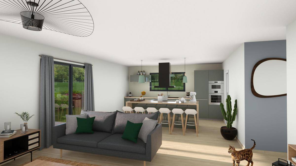 Programme terrain + maison à Les Martres-de-Veyre en Puy-de-Dôme (63) de 92 m² à vendre au prix de 297604€ - 3