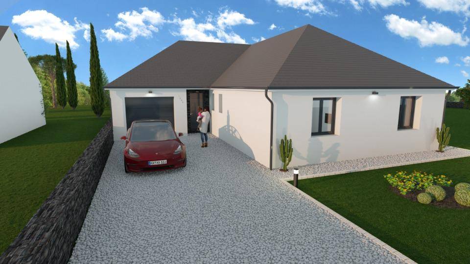Programme terrain + maison à Pouzay en Indre-et-Loire (37) de 120 m² à vendre au prix de 246000€ - 1