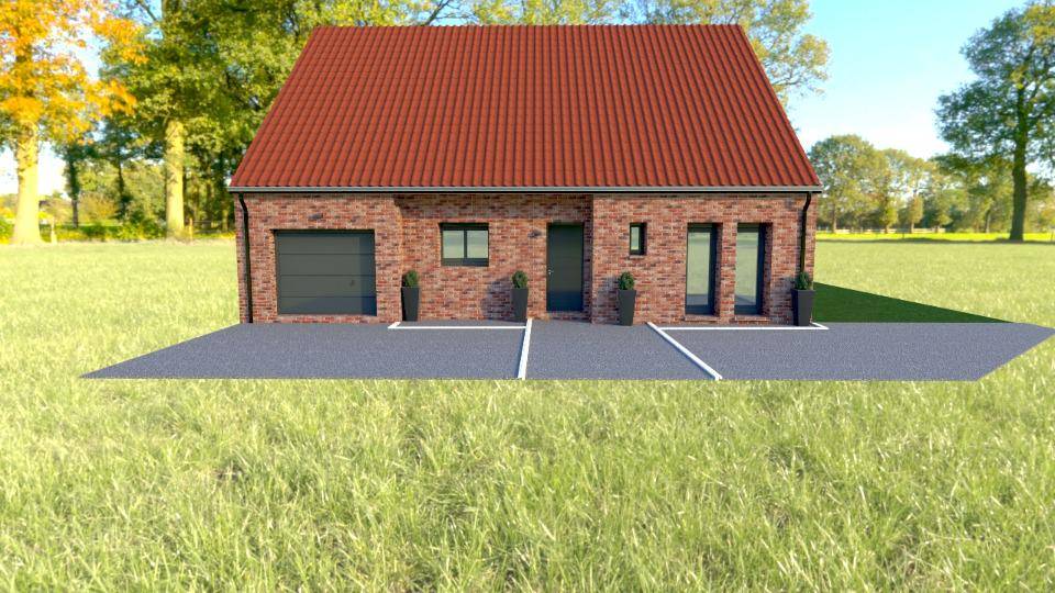 Programme terrain + maison à Carvin en Pas-de-Calais (62) de 100 m² à vendre au prix de 304256€ - 1