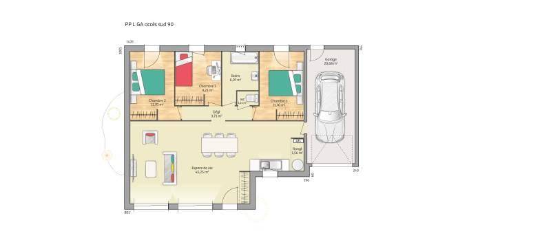 Programme terrain + maison à Mesnières-en-Bray en Seine-Maritime (76) de 90 m² à vendre au prix de 196000€ - 4