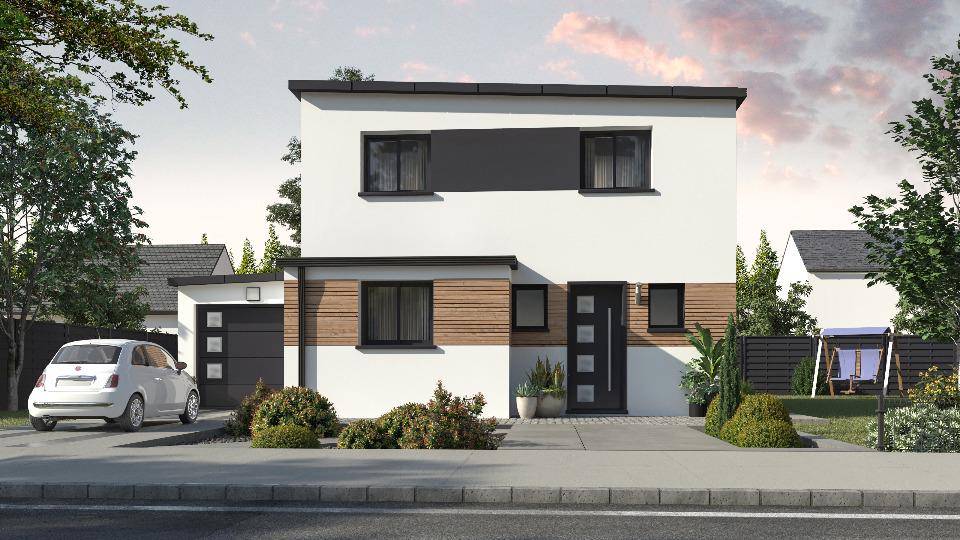 Programme terrain + maison à Ploudalmézeau en Finistère (29) de 89 m² à vendre au prix de 277800€ - 2