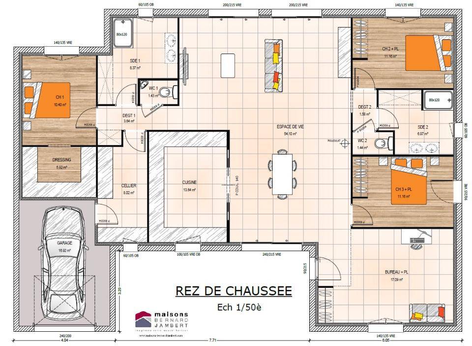 Programme terrain + maison à La Possonnière en Maine-et-Loire (49) de 150 m² à vendre au prix de 431200€ - 4