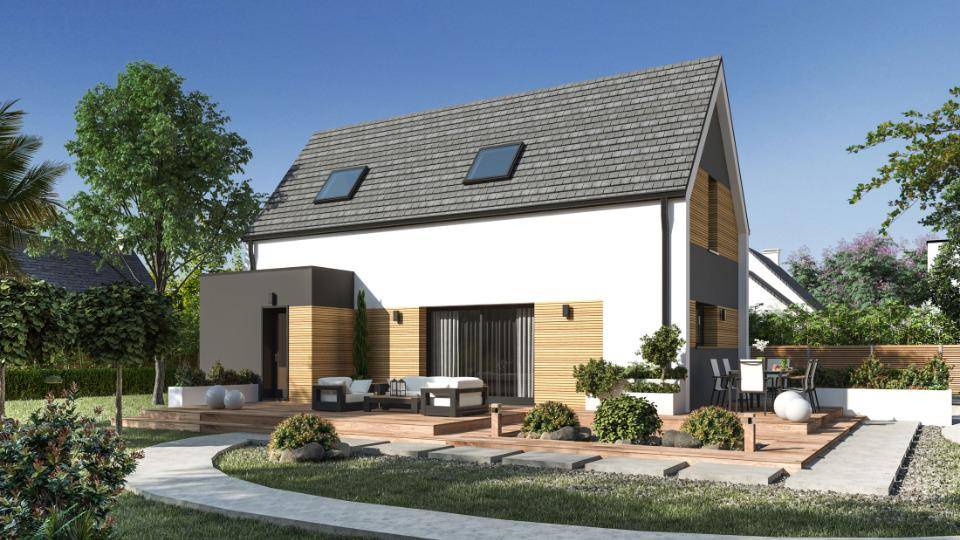 Programme terrain + maison à Audierne en Finistère (29) de 91 m² à vendre au prix de 303900€ - 2
