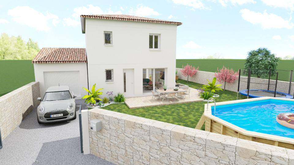 Programme terrain + maison à Saint-Paulet-de-Caisson en Gard (30) de 85 m² à vendre au prix de 229800€ - 1