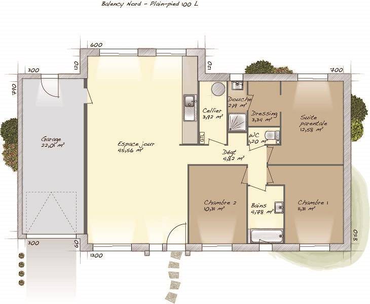 Programme terrain + maison à Surtauville en Eure (27) de 100 m² à vendre au prix de 264000€ - 4