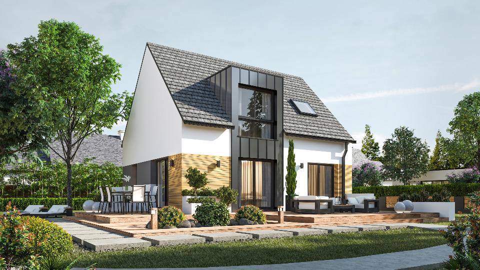 Programme terrain + maison à Pont-Scorff en Morbihan (56) de 89 m² à vendre au prix de 320000€ - 1