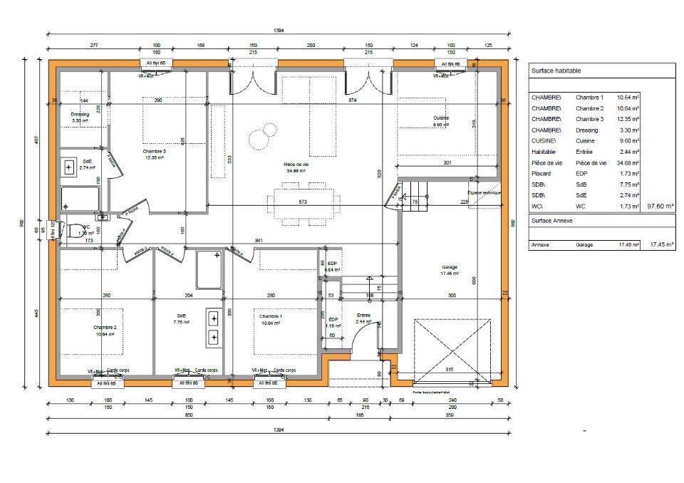 Programme terrain + maison à Lorry-Mardigny en Moselle (57) de 97 m² à vendre au prix de 279999€ - 2