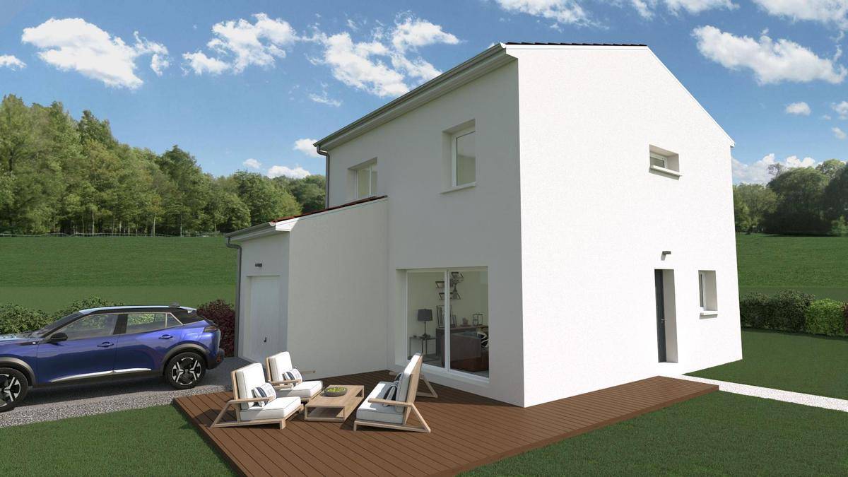 Programme terrain + maison à Cournon-d'Auvergne en Puy-de-Dôme (63) de 93 m² à vendre au prix de 281689€ - 1
