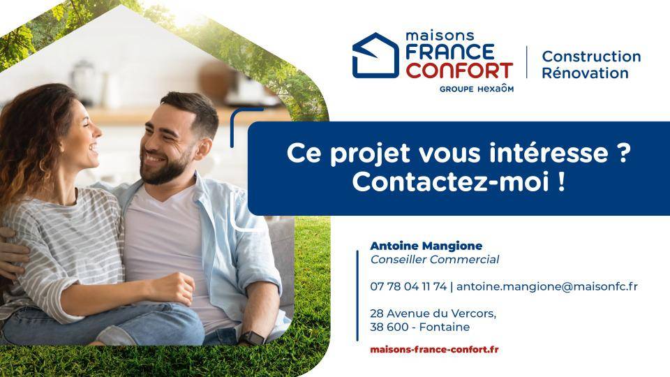 Programme terrain + maison à La Rivière en Isère (38) de 85 m² à vendre au prix de 331500€ - 4