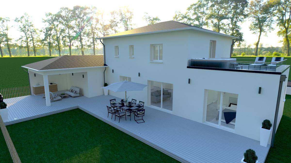 Programme terrain + maison à Meyzieu en Rhône (69) de 143 m² à vendre au prix de 612000€ - 1