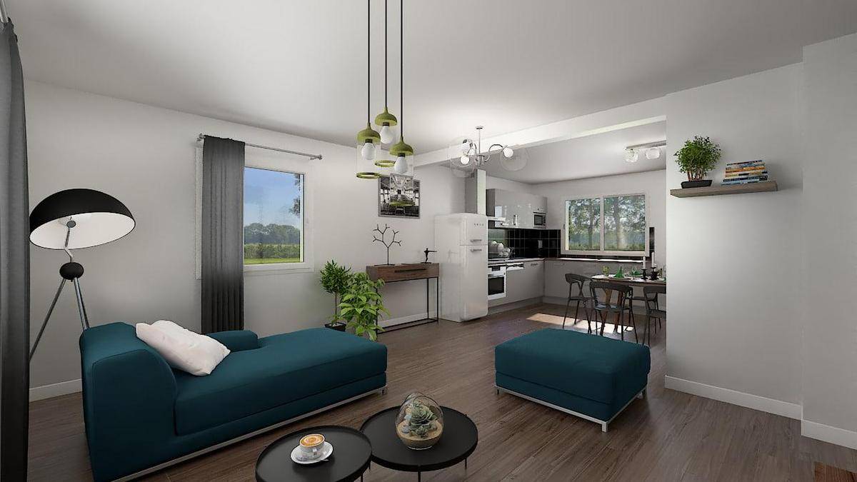 Programme terrain + maison à Mont-sous-Vaudrey en Jura (39) de 85 m² à vendre au prix de 178600€ - 3