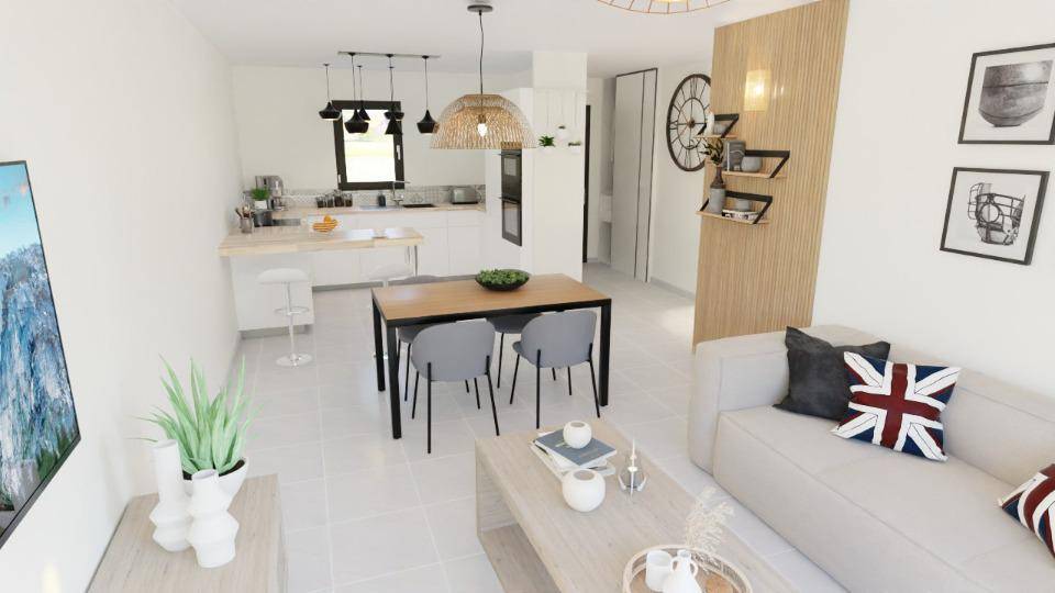 Programme terrain + maison à Vallon-Pont-d'Arc en Ardèche (07) de 73 m² à vendre au prix de 214800€ - 3