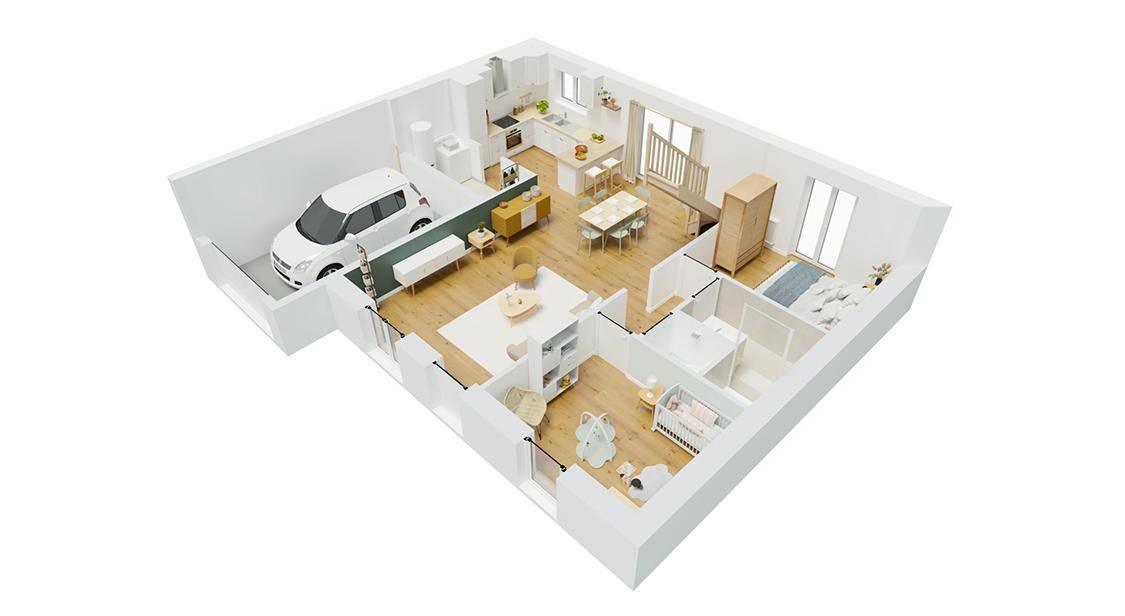 Programme terrain + maison à Herleville en Somme (80) de 110 m² à vendre au prix de 157732€ - 4