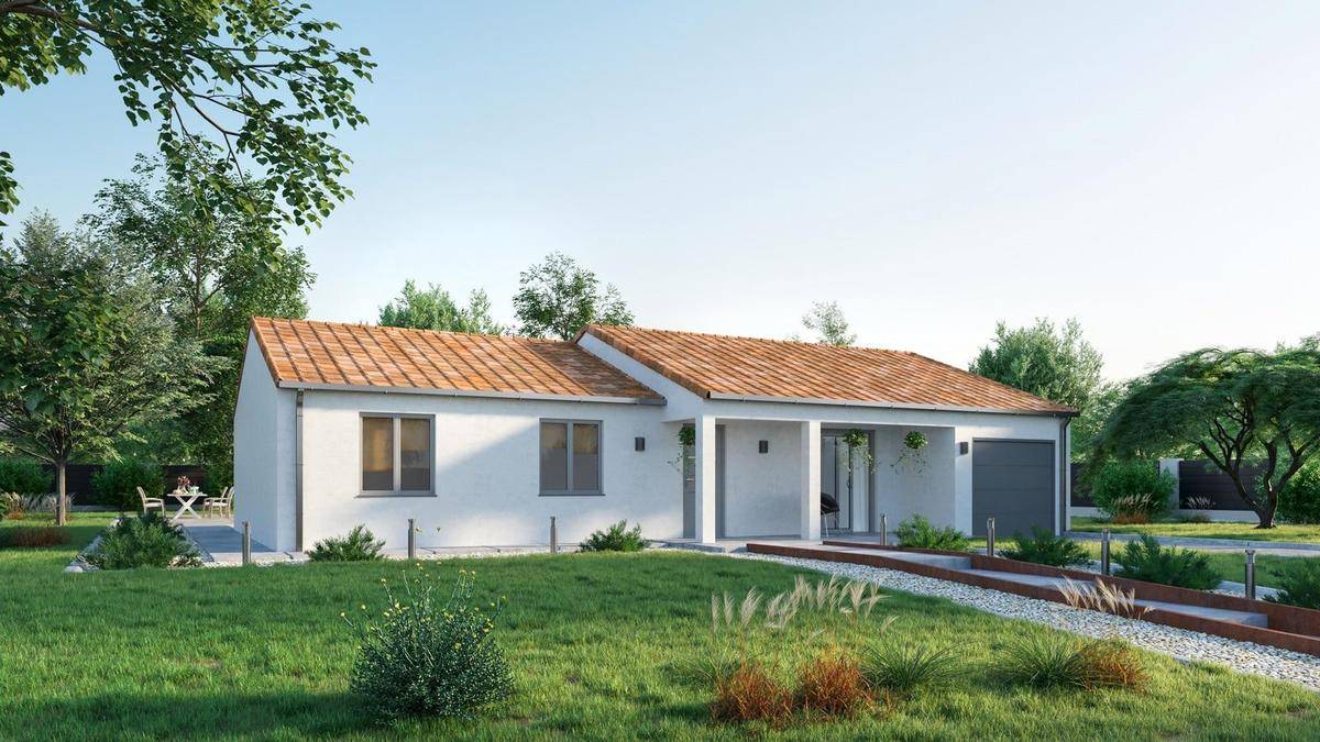 Programme terrain + maison à Domérat en Allier (03) de 90 m² à vendre au prix de 215247€ - 1