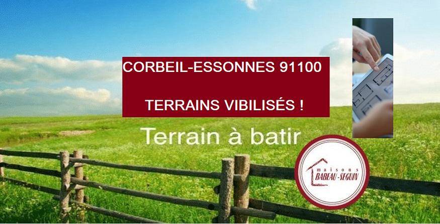 Terrain seul à Corbeil-Essonnes en Essonne (91) de 500 m² à vendre au prix de 165000€