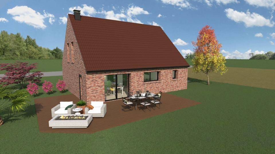 Programme terrain + maison à La Flamengrie en Aisne (02) de 100 m² à vendre au prix de 279800€ - 3