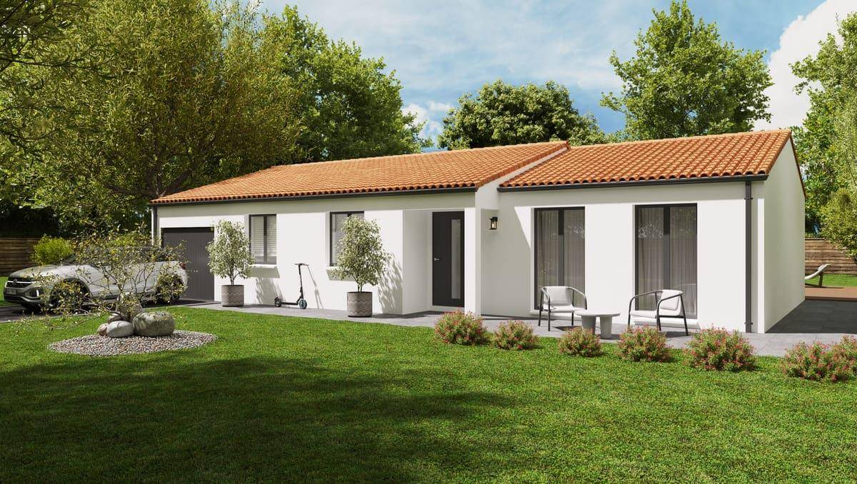 Programme terrain + maison à Les Moutiers-en-Retz en Loire-Atlantique (44) de 70 m² à vendre au prix de 313455€ - 1