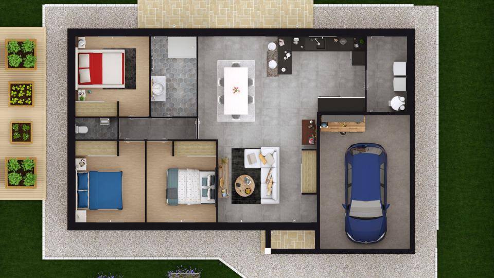 Programme terrain + maison à Saint-Florent-sur-Cher en Cher (18) de 90 m² à vendre au prix de 209000€ - 4