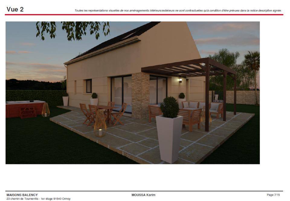 Programme terrain + maison à Villejust en Essonne (91) de 100 m² à vendre au prix de 500000€ - 3