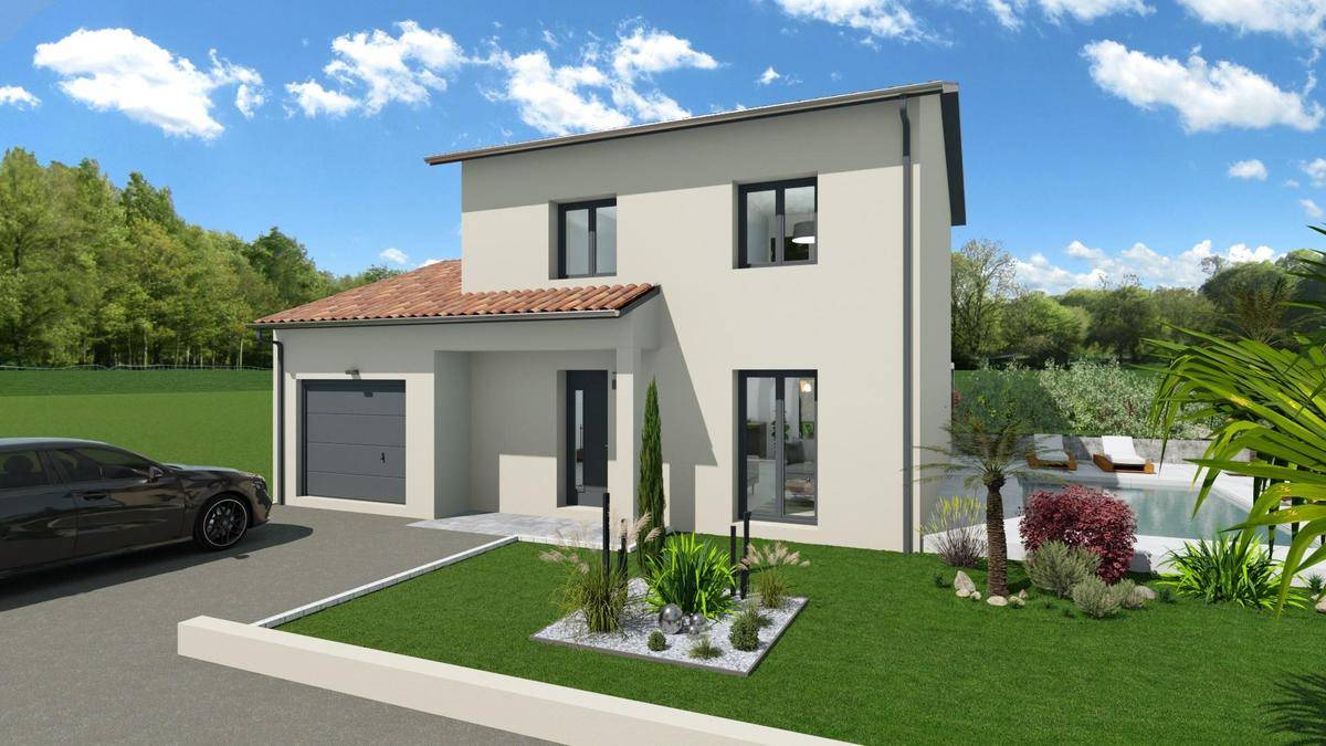 Programme terrain + maison à Romanèche-Thorins en Saône-et-Loire (71) de 90 m² à vendre au prix de 244500€ - 1