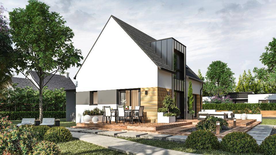 Programme terrain + maison à Plabennec en Finistère (29) de 89 m² à vendre au prix de 341527€ - 2