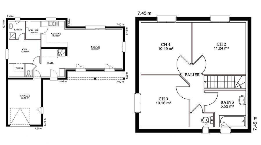 Programme terrain + maison à Évans en Jura (39) de 116 m² à vendre au prix de 291470€ - 4