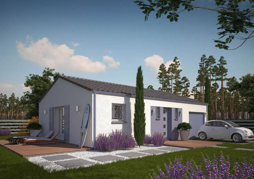 Programme terrain + maison à Pisany en Charente-Maritime (17) de 63 m² à vendre au prix de 181500€ - 1