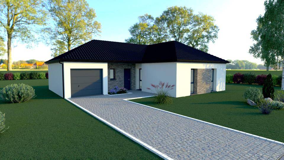 Programme terrain + maison à Hazebrouck en Nord (59) de 89 m² à vendre au prix de 276800€ - 1
