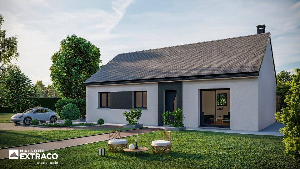 Programme terrain + maison à Chaufour-lès-Bonnières en Yvelines (78) de 80 m² à vendre au prix de 249430€ - 1