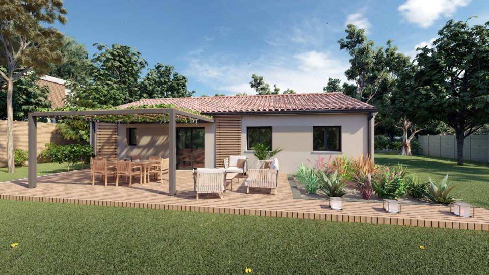 Programme terrain + maison à Saint-Michel-de-Double en Dordogne (24) de 90 m² à vendre au prix de 187035€ - 1