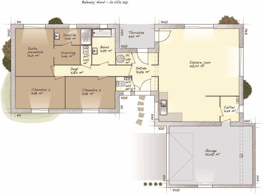 Programme terrain + maison à Émalleville en Eure (27) de 120 m² à vendre au prix de 310000€ - 4