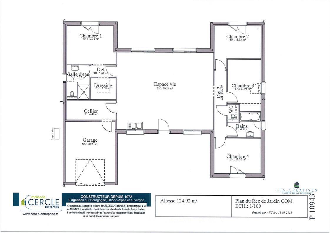 Programme terrain + maison à Sainte-Feyre en Creuse (23) de 110 m² à vendre au prix de 267070€ - 4