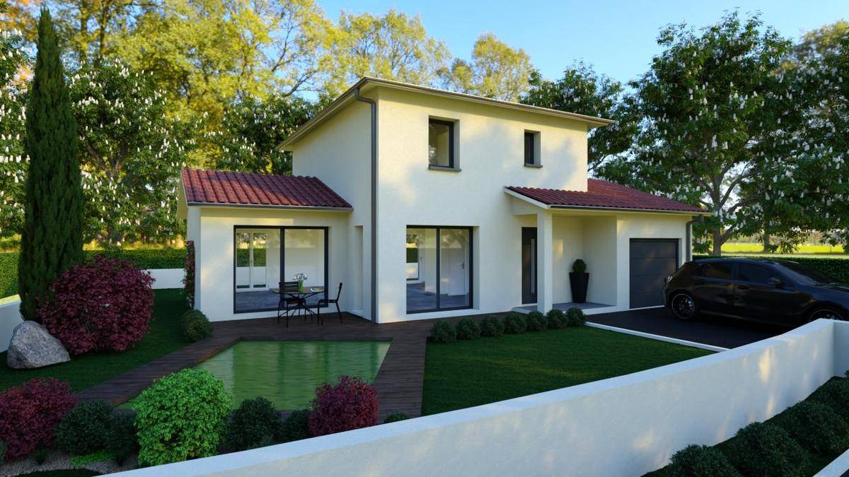 Programme terrain + maison à Dième en Rhône (69) de 104 m² à vendre au prix de 258150€ - 1