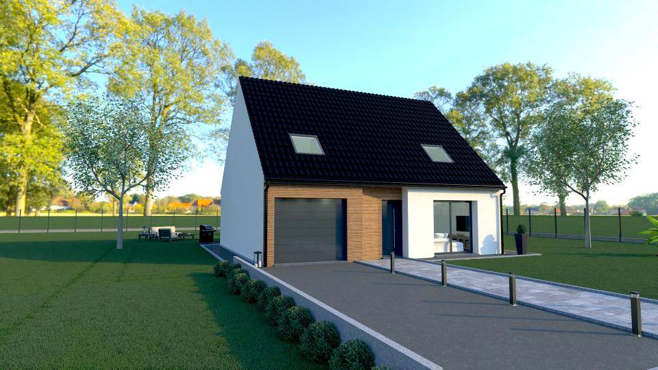 Programme terrain + maison à Fruges en Pas-de-Calais (62) de 99 m² à vendre au prix de 234532€ - 1