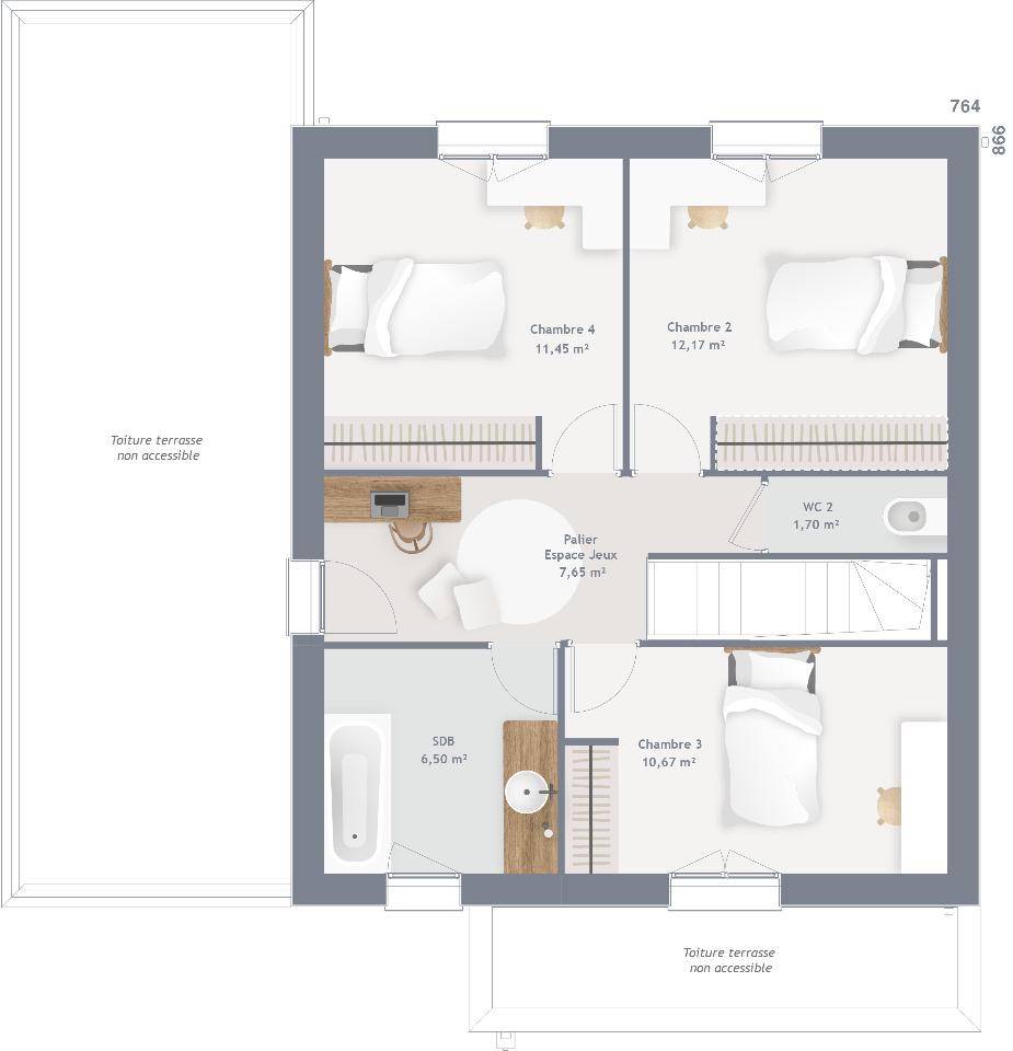 Programme terrain + maison à Hazebrouck en Nord (59) de 120 m² à vendre au prix de 404300€ - 4
