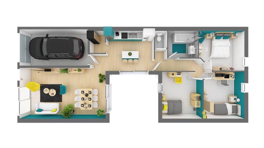 Programme terrain + maison à Rang en Doubs (25) de 96 m² à vendre au prix de 214551€ - 3