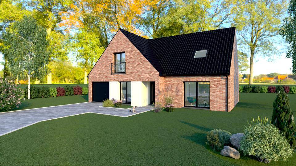 Programme terrain + maison à Herrin en Nord (59) de 150 m² à vendre au prix de 457000€ - 1
