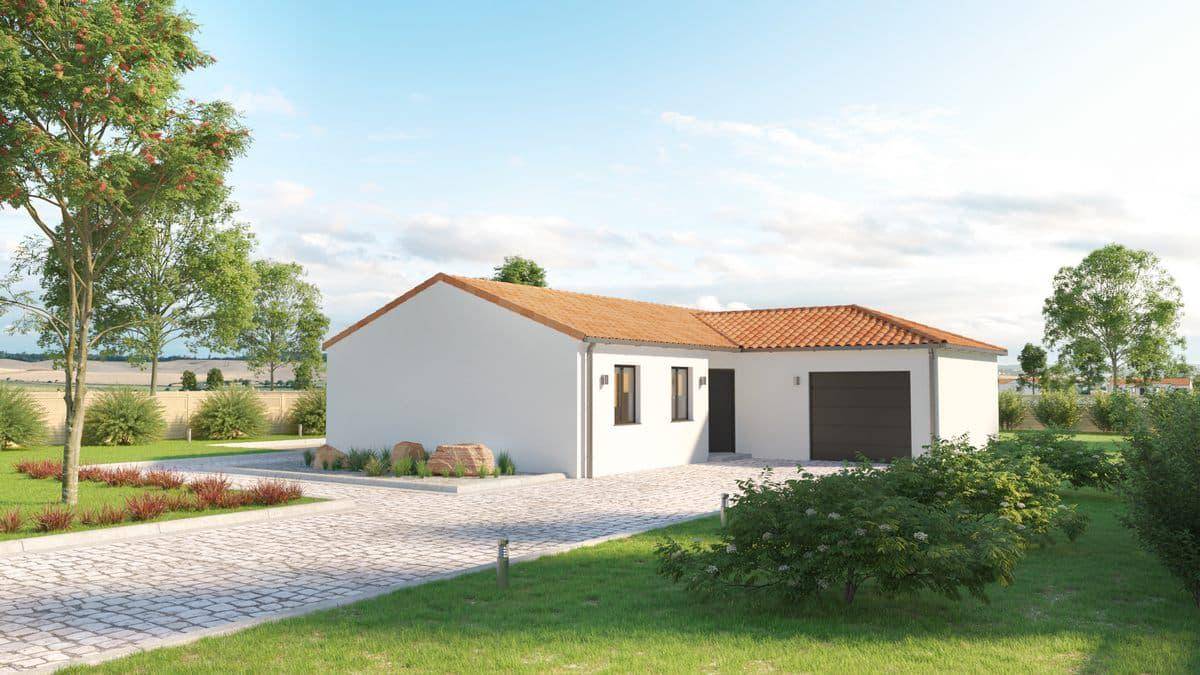 Programme terrain + maison à Ballon en Charente-Maritime (17) de 80 m² à vendre au prix de 202338€ - 1