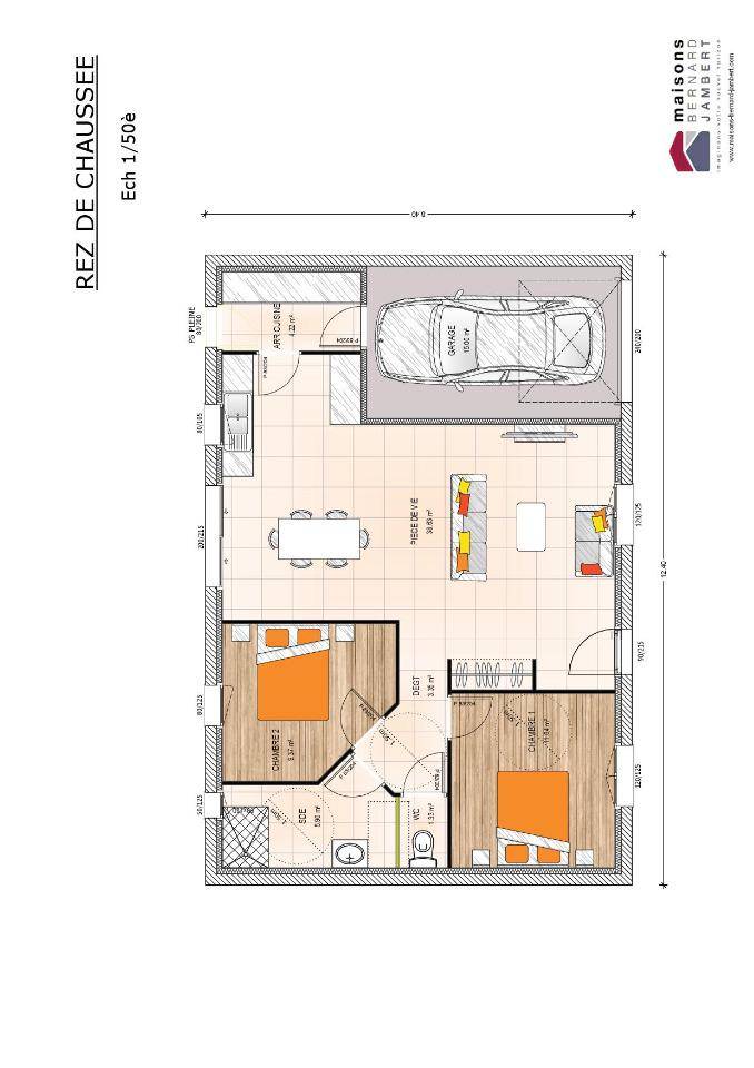 Programme terrain + maison à Loire-Authion en Maine-et-Loire (49) de 70 m² à vendre au prix de 196000€ - 2