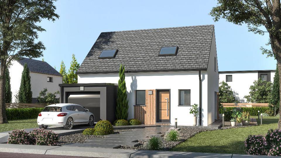 Programme terrain + maison à Romagné en Ille-et-Vilaine (35) de 83 m² à vendre au prix de 218000€ - 1