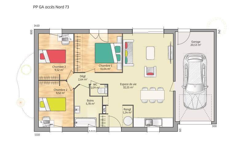 Programme terrain + maison à Salins en Seine-et-Marne (77) de 73 m² à vendre au prix de 220000€ - 4