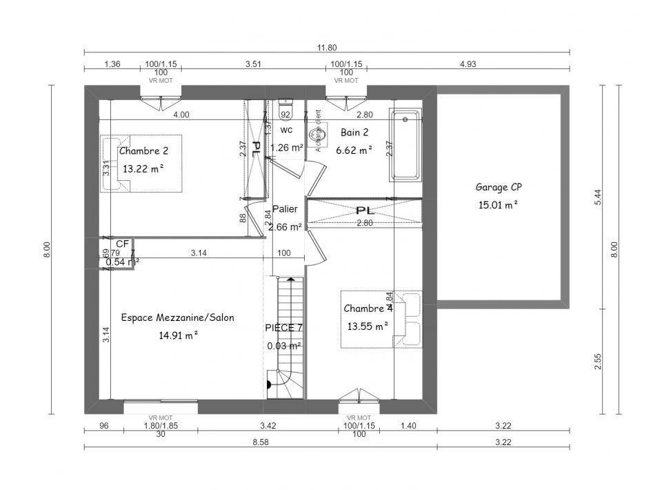 Programme terrain + maison à Port-en-Bessin-Huppain en Calvados (14) de 110 m² à vendre au prix de 228700€ - 3