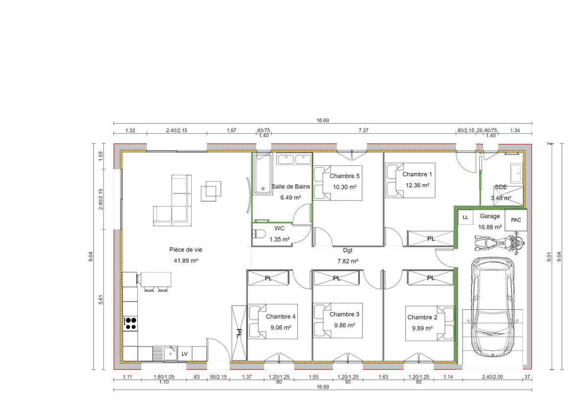 Programme terrain + maison à Taponas en Rhône (69) de 112 m² à vendre au prix de 325000€ - 3