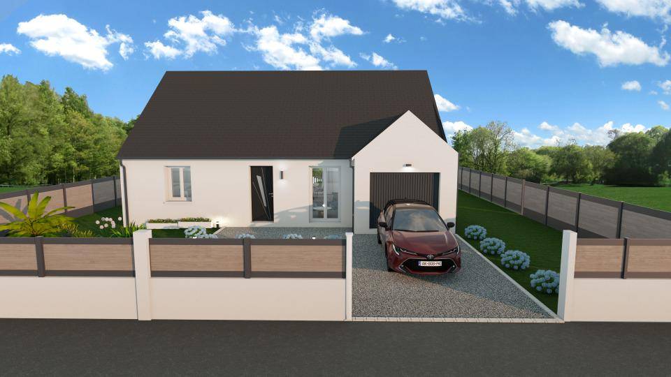 Programme terrain + maison à Saint-Christophe-sur-le-Nais en Indre-et-Loire (37) de 79 m² à vendre au prix de 180102€ - 1