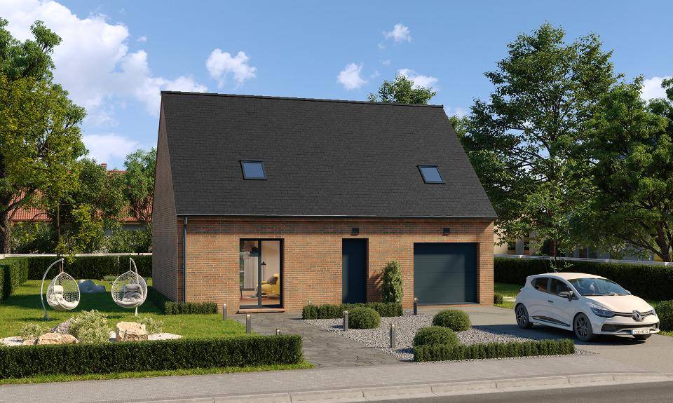 Programme terrain + maison à Saint-Quentin en Aisne (02) de 92 m² à vendre au prix de 212000€ - 1