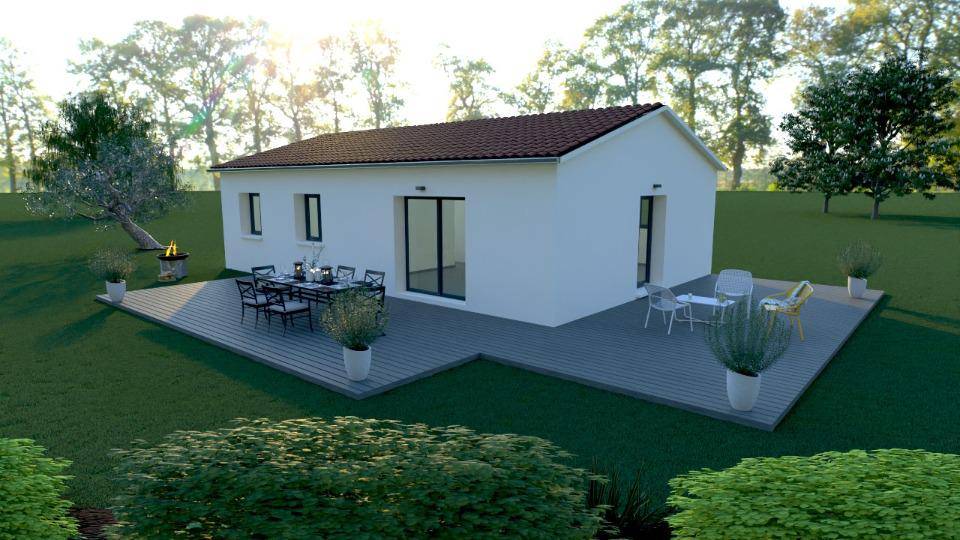 Programme terrain + maison à Champdieu en Loire (42) de 80 m² à vendre au prix de 238000€ - 2