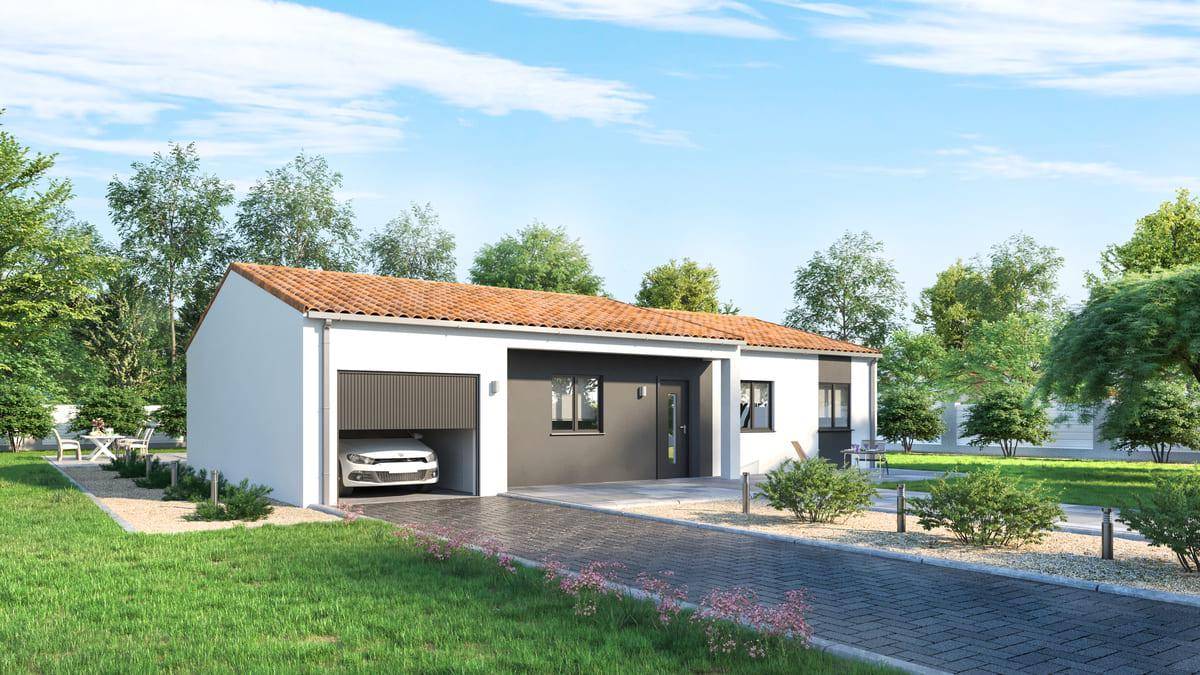 Programme terrain + maison à Saint-Vincent-sur-Jard en Vendée (85) de 68 m² à vendre au prix de 225072€ - 1