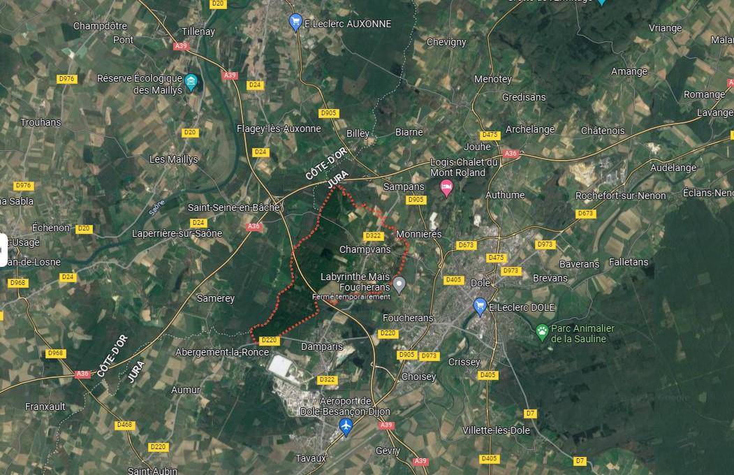 Terrain seul à Champvans en Jura (39) de 806 m² à vendre au prix de 65000€